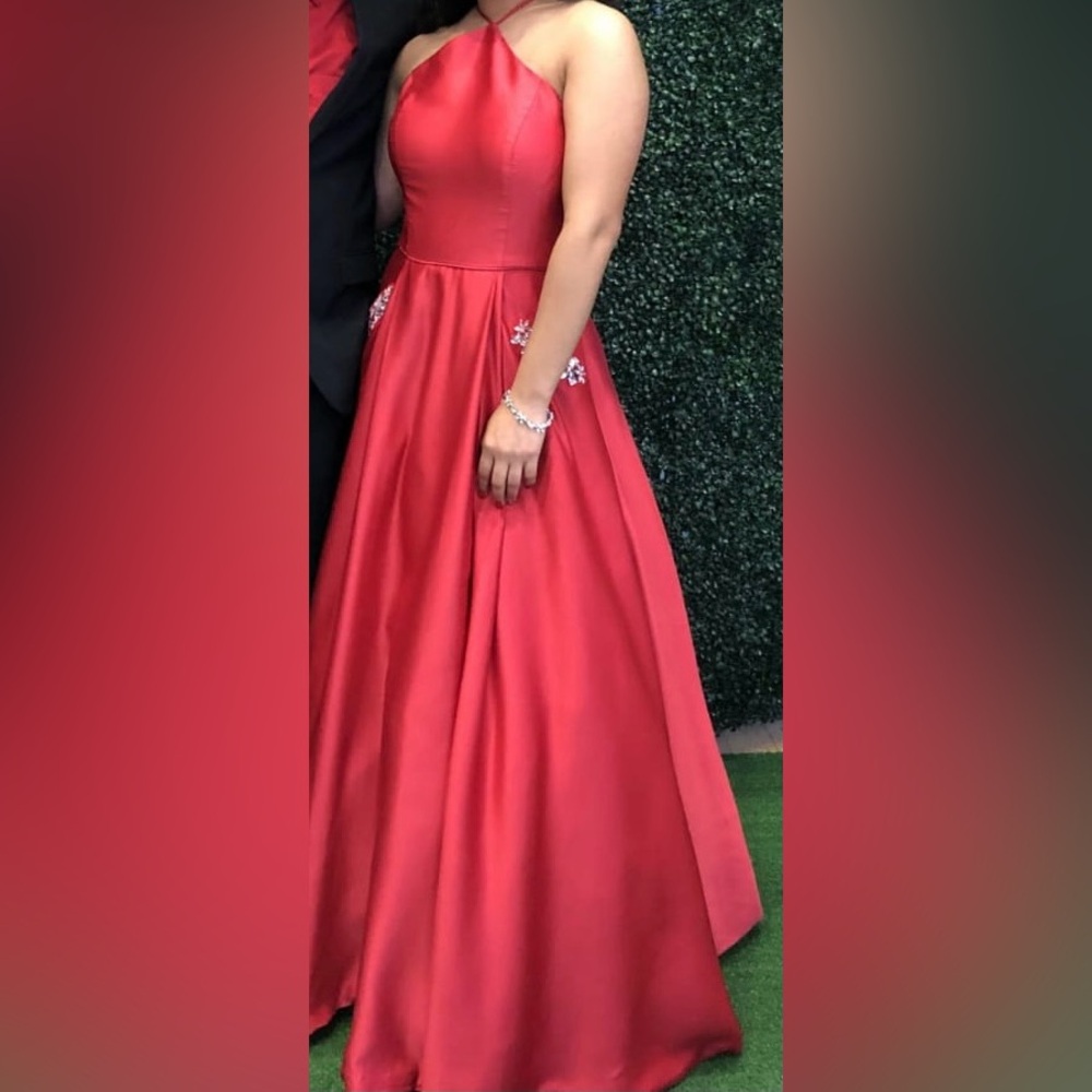 Blonde Nites Red dress
